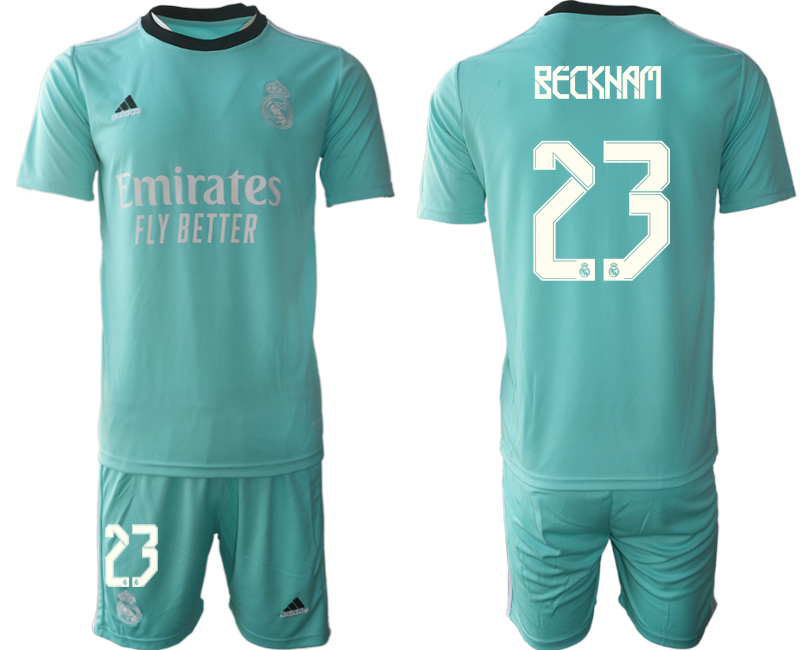 Men 2021-2022 Club Real Madrid second away Light blue #23 Soccer Jerseys